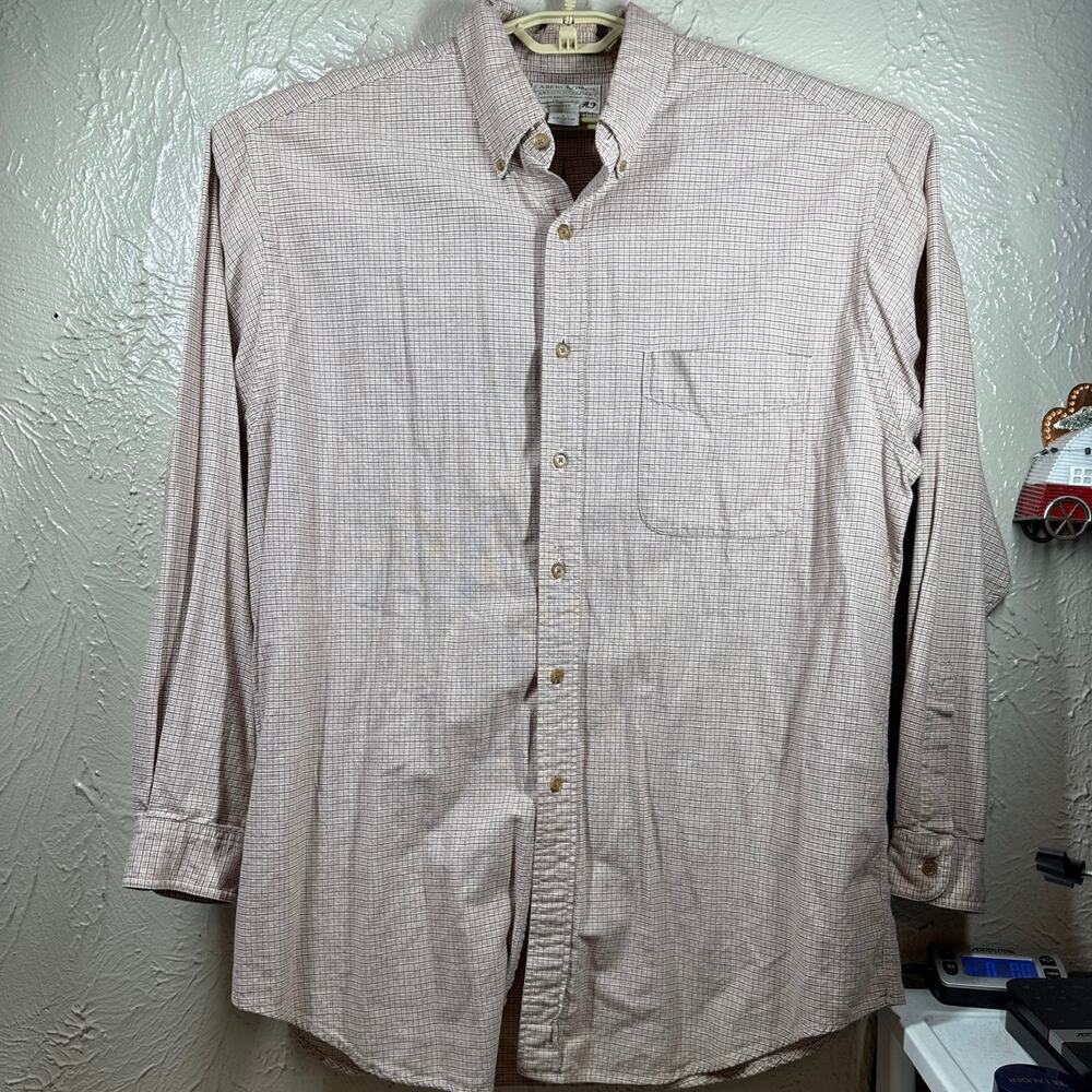 Abercrombie & Fitch Long Sleeve Button Up Cotton Woven Check Mens Size Large